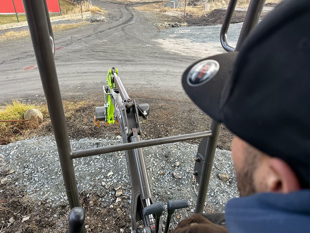 2025 Zaox ZA13A mini excavator operator view 2025 Zaox ZA13A mini excavator operator view
