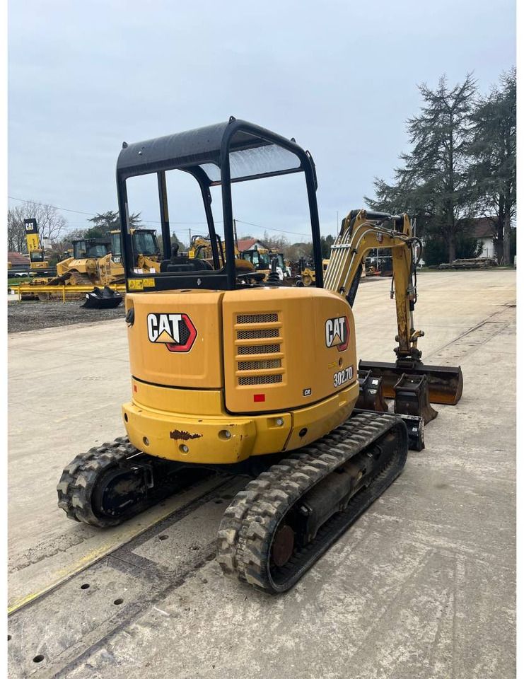 2021 Caterpillar 302.7DCR crawler excavator, rear three-quarter view 2021 Caterpillar 302.7DCR crawler excavator, rear three-quarter view