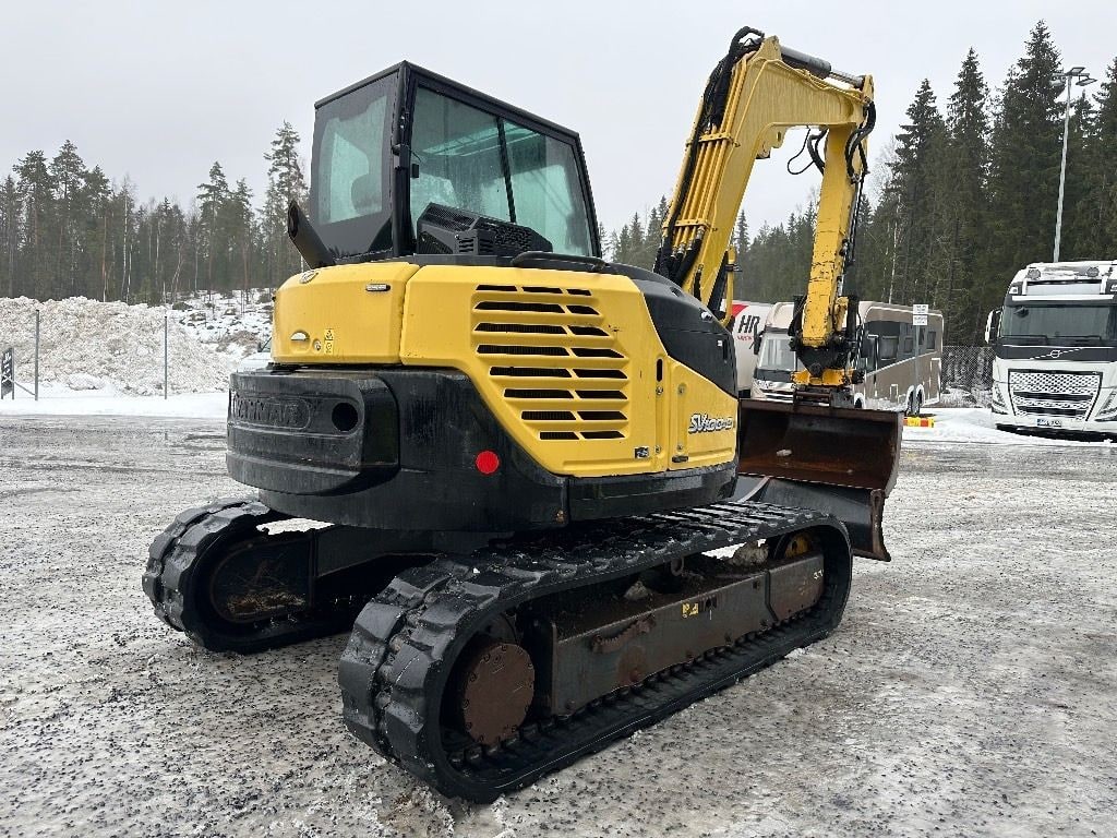 2017 Yanmar SV100-2A mini excavator, rear three-quarter view 2017 Yanmar SV100-2A mini excavator, rear three-quarter view
