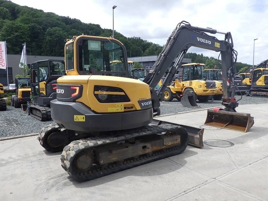 2019 Volvo ECR88D crawler excavator, rear three-quarter view