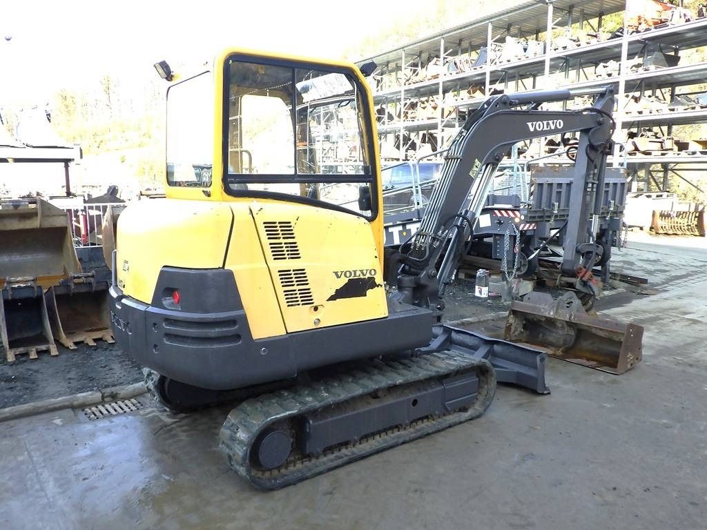 2002 Volvo EC35 mini excavator, rear three-quarter view