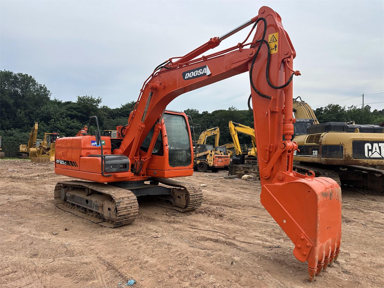 2019 Doosan DX120LC crawler excavator, side view