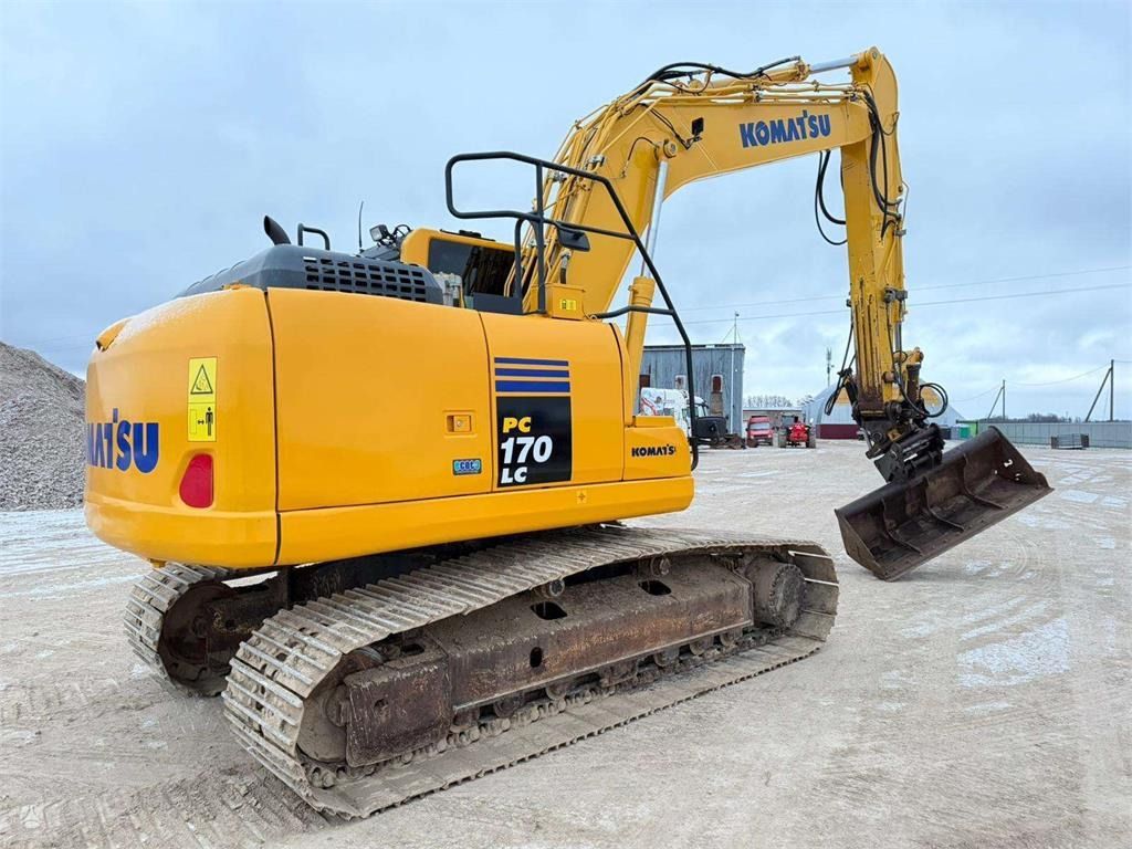 2016 Komatsu PC170 LC-10 crawler excavator, rear three-quarter view