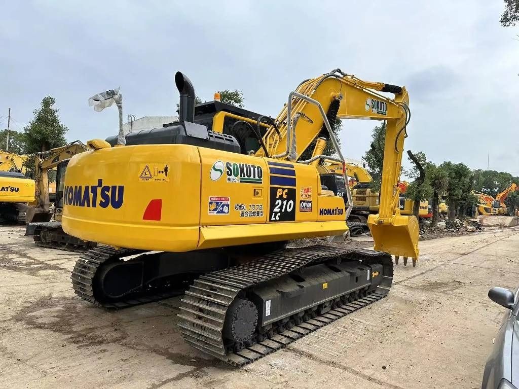 2022 Komatsu PC210-8 crawler excavator, rear three-quarter view