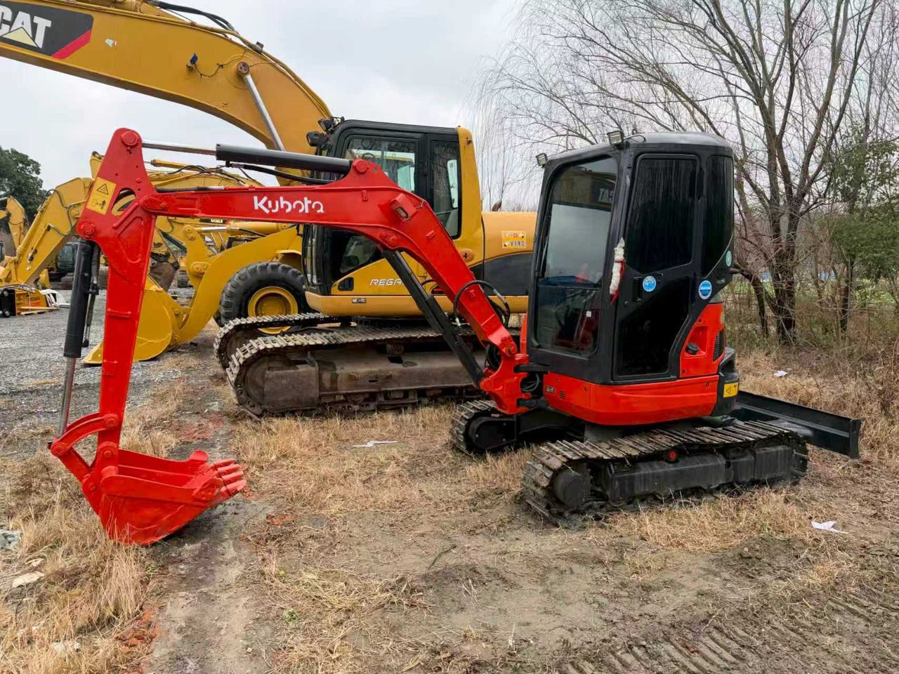 2022 Kubota U35 mini excavator, side view