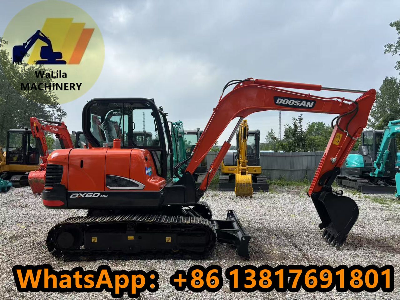 2024 Doosan DX60-9C mini excavator, side view 2024 Doosan DX60-9C mini excavator, side view
