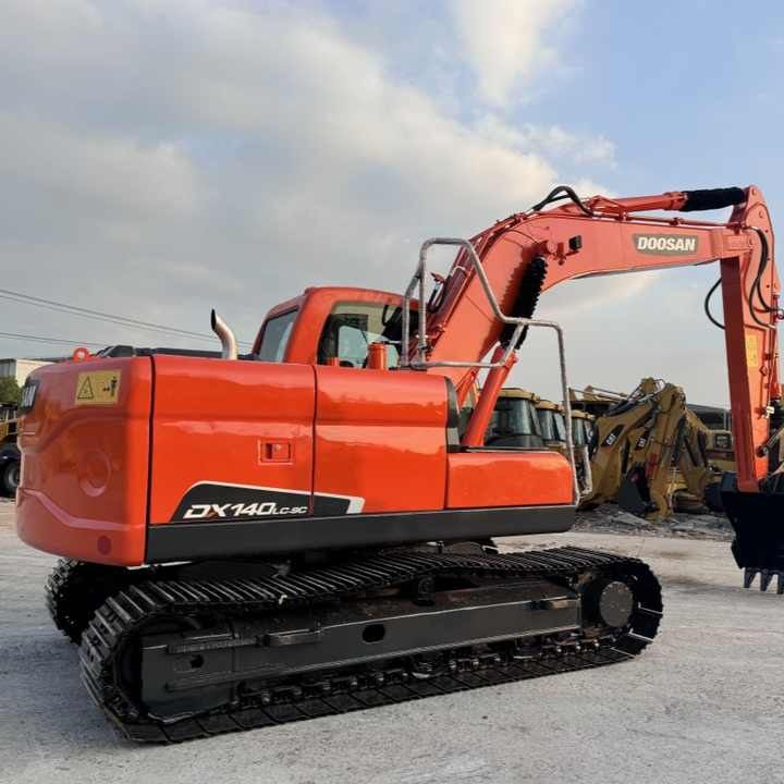 2024 Doosan DX140LC-9C crawler excavator, rear three-quarter view