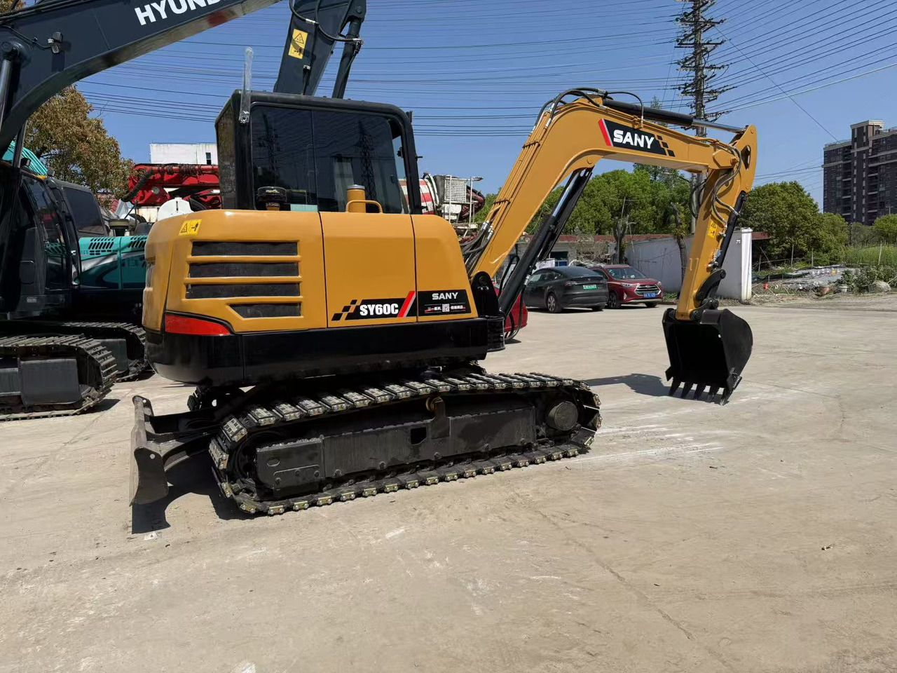 2020 Sany SY60C mini excavator, side view