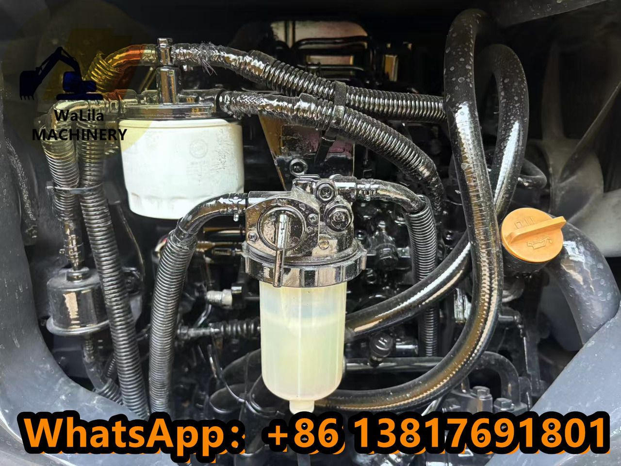 2024 Komatsu PC35MR-3 mini excavator engine compartment view