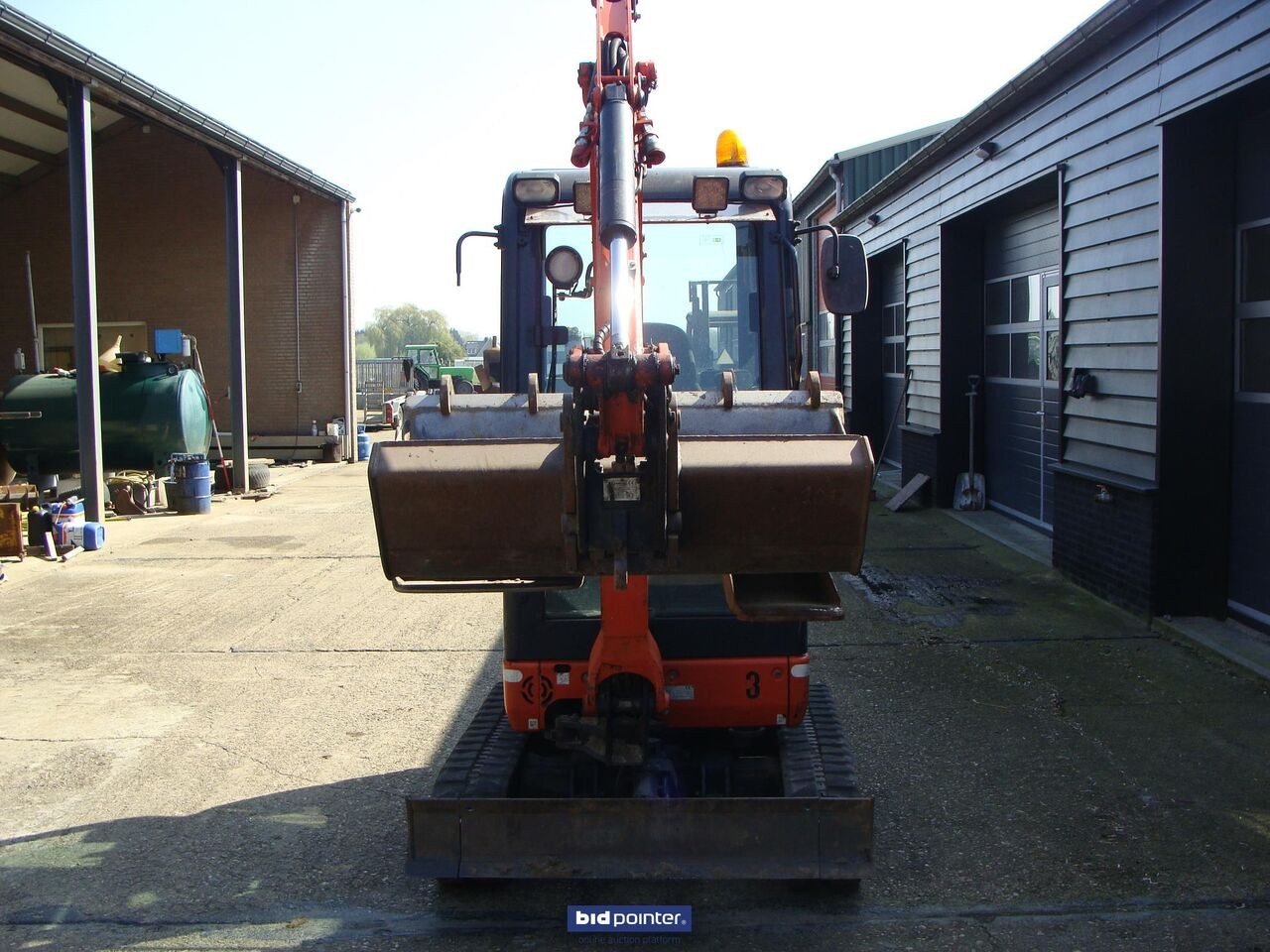 2015 Kubota KX019-4 mini excavator, front view