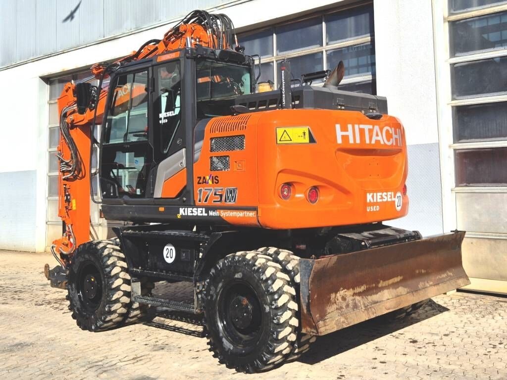 2022 Hitachi ZX175W-7 wheel excavator, rear three-quarter view