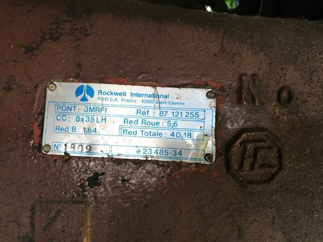 1997 CASE 788 P wheel excavator component identification plate 1997 CASE 788 P wheel excavator component identification plate