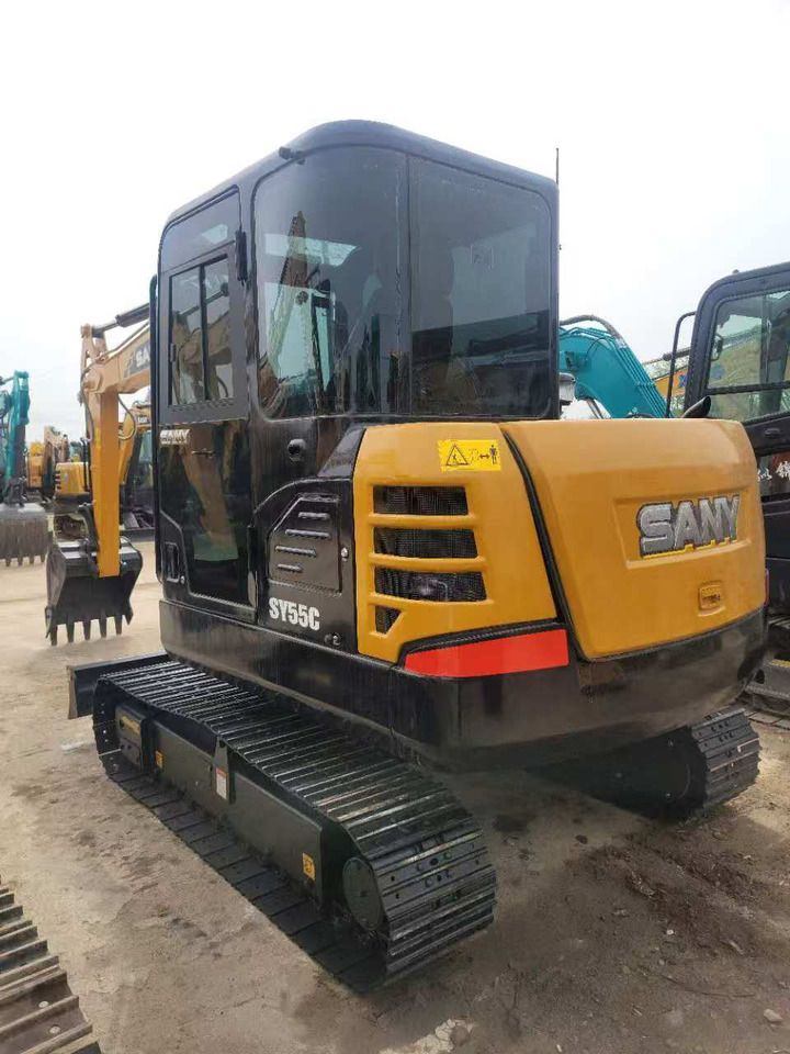 2024 Sany SY55C mini excavator, rear three-quarter view 2024 Sany SY55C mini excavator, rear three-quarter view