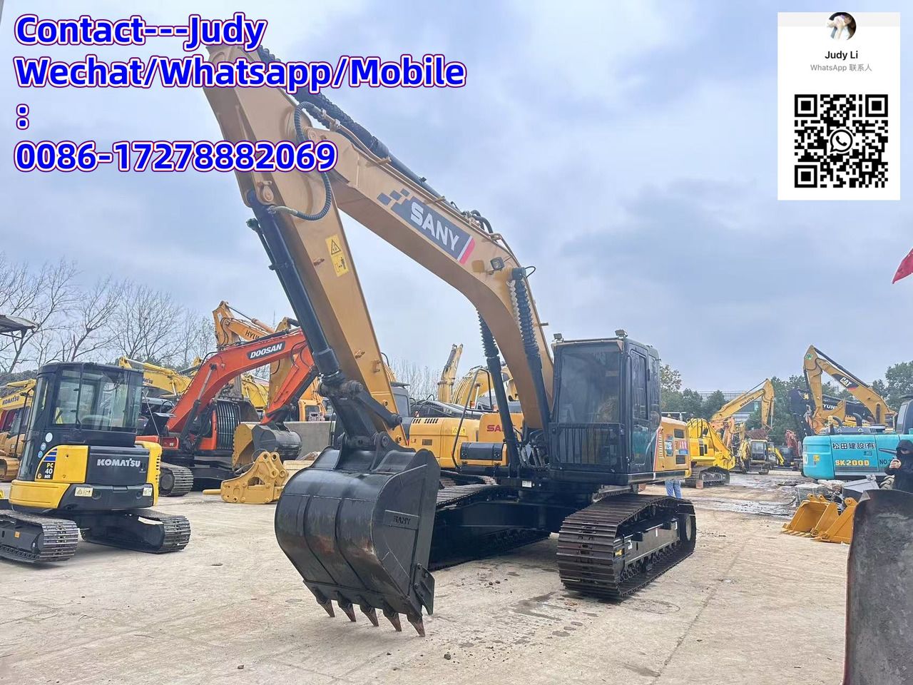 2023 Sany SY215 crawler excavator, front three-quarter view 2023 Sany SY215 crawler excavator, front three-quarter view