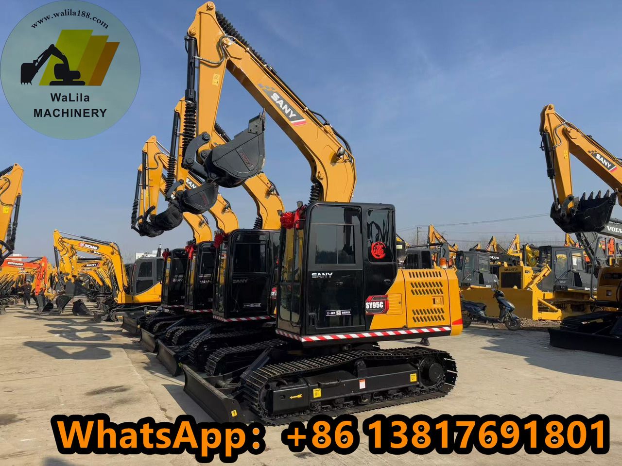 2024 Sany SY95C crawler excavator, front three-quarter view 2024 Sany SY95C crawler excavator, front three-quarter view