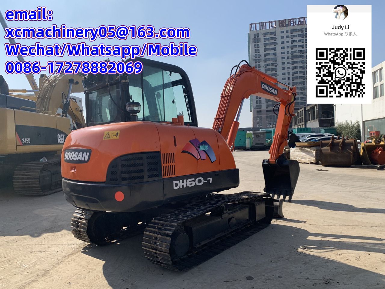 2020 Doosan DH60-7 mini excavator, rear three-quarter view 2020 Doosan DH60-7 mini excavator, rear three-quarter view