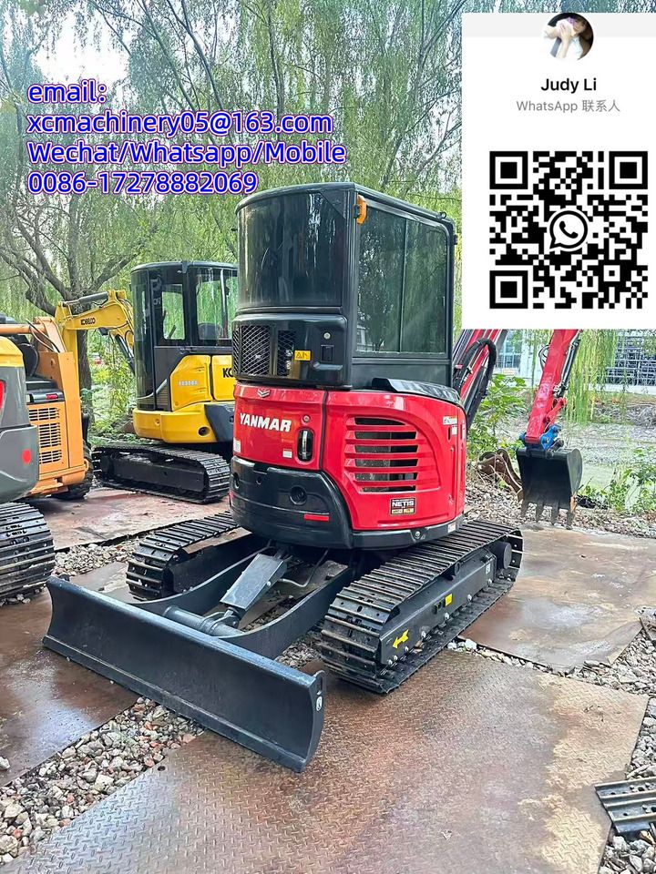 2023 Yanmar VIO35 mini excavator, front three-quarter view 2023 Yanmar VIO35 mini excavator, front three-quarter view