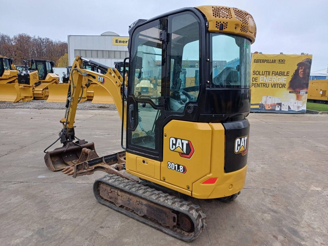 2019 Caterpillar 301.8 crawler excavator, rear three-quarter view 2019 Caterpillar 301.8 crawler excavator, rear three-quarter view