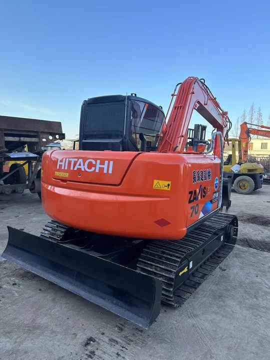 Hitachi ZX70 crawler excavator, rear view