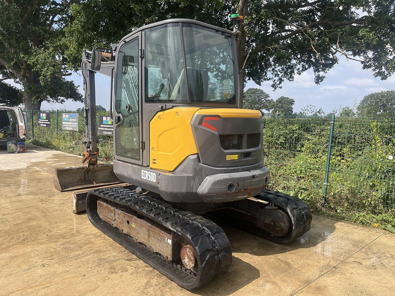 2020 Volvo ECR50D mini excavator, rear three-quarter view 2020 Volvo ECR50D mini excavator, rear three-quarter view
