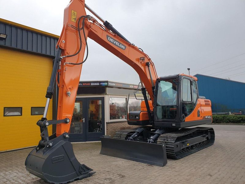 2023 Develon DX140LC crawler excavator, side view