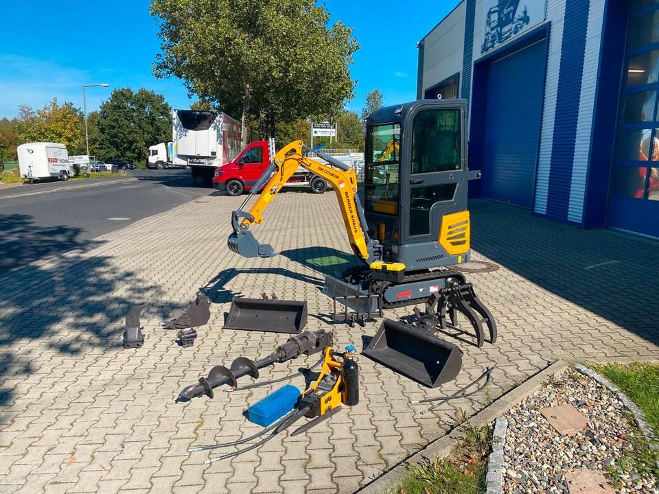 Kubota BK1250KSR mini excavator with accessory package