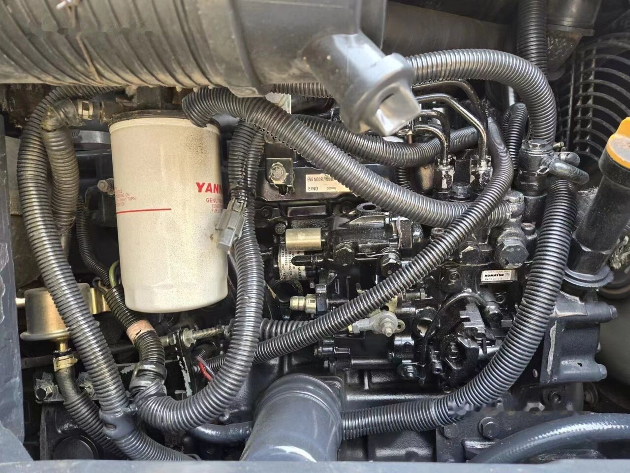 2022 Komatsu PC-55MR mini excavator engine compartment view 2022 Komatsu PC-55MR mini excavator engine compartment view