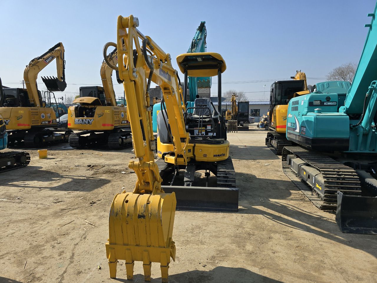 2024 Komatsu PC30 mini excavator, front view