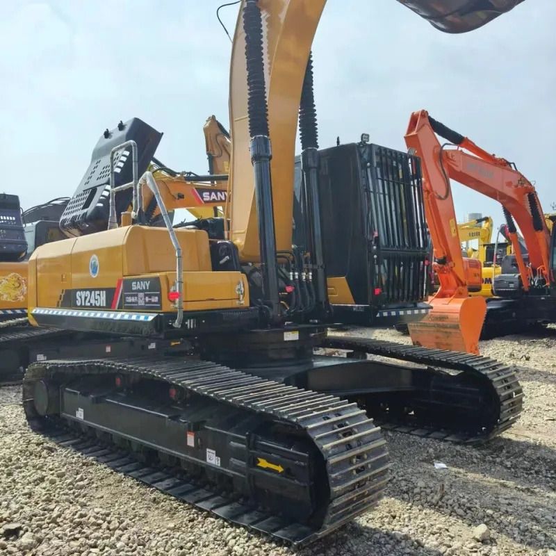 Sany SY245H crawler excavator, rear three-quarter view