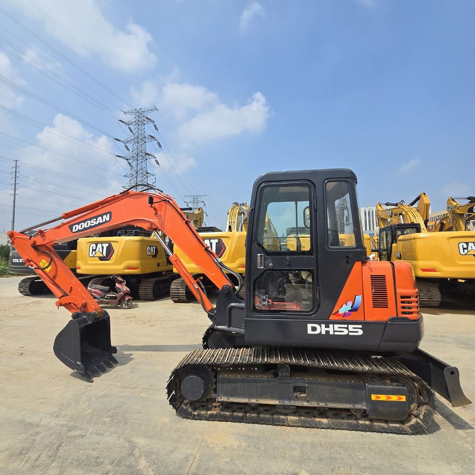 2021 Doosan DH55 mini excavator, side profile view
