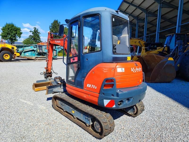 2017 Kubota KX71-3 mini excavator, rear three-quarter view 2017 Kubota KX71-3 mini excavator, rear three-quarter view