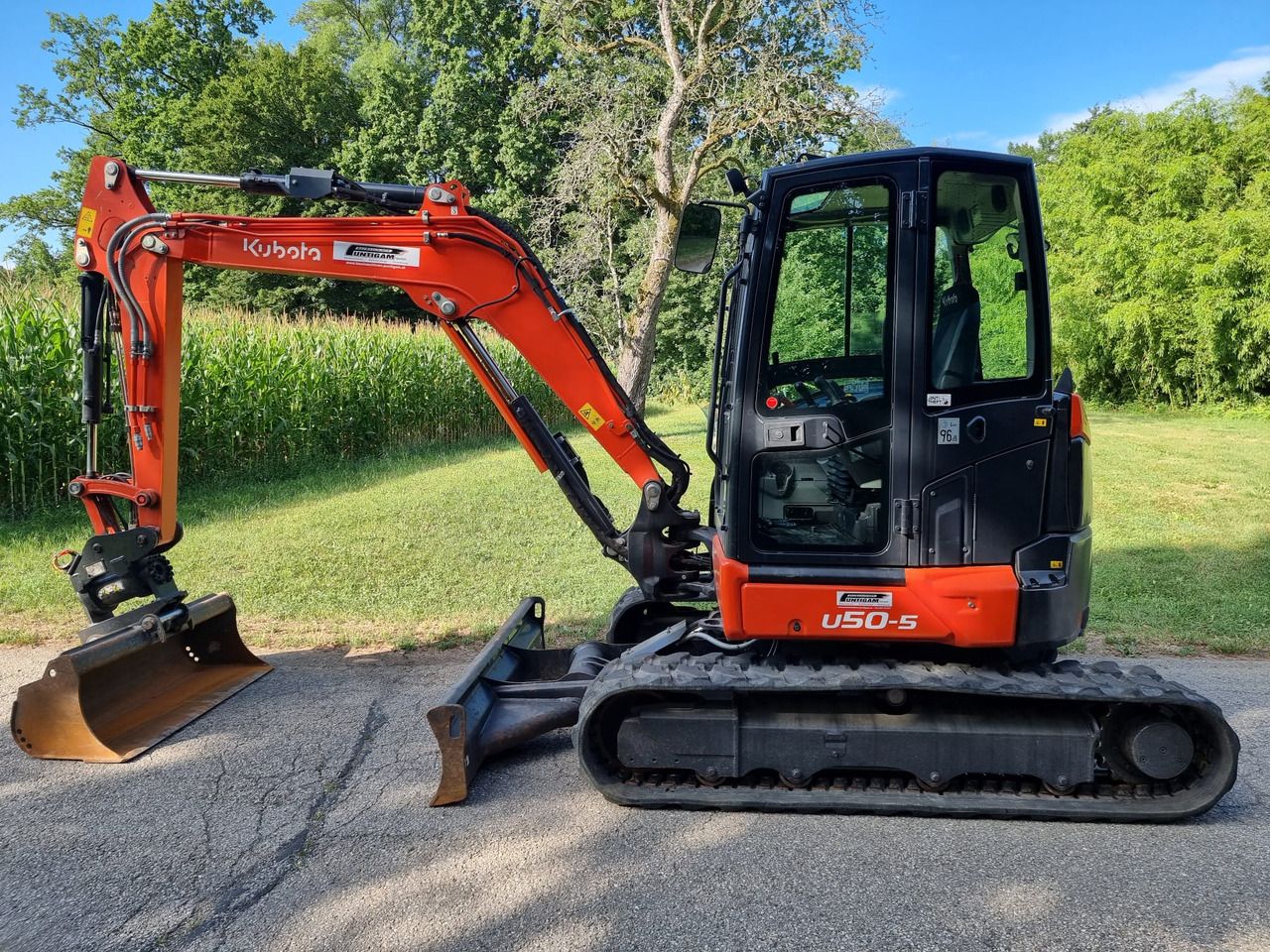 2022 Kubota U50-5 mini excavator, side view