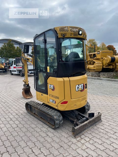 2021 Caterpillar 301.8 mini excavator, front three-quarter view