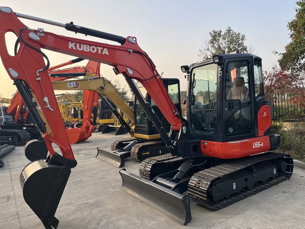 2022 Kubota U55-4 mini excavator, side profile view 2022 Kubota U55-4 mini excavator, side profile view