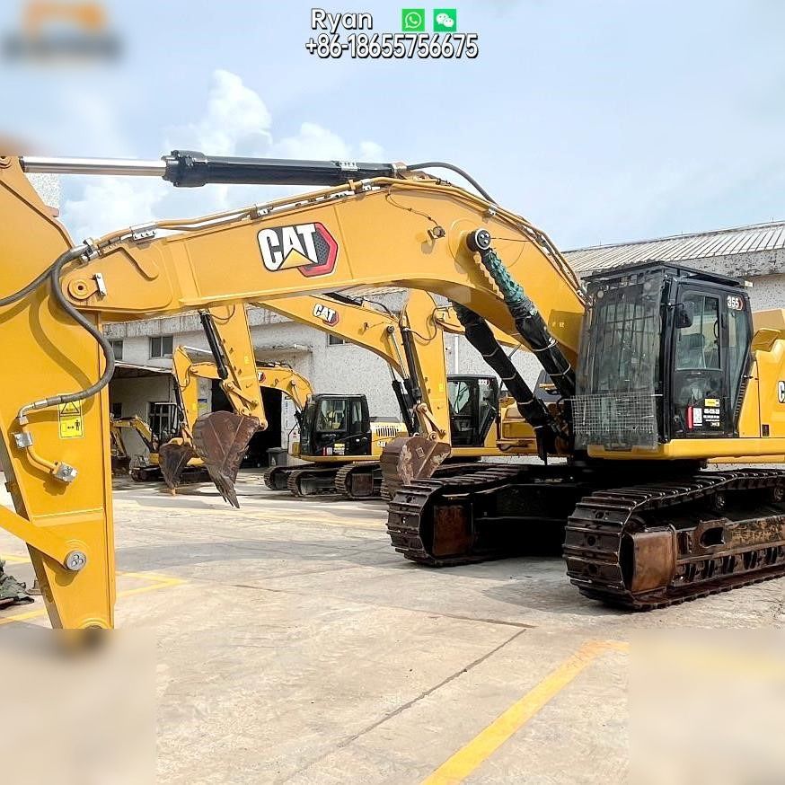 2024 Caterpillar 355 crawler excavator, front three-quarter view