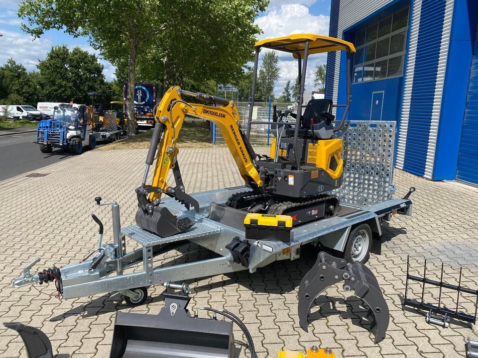 2026 Berger Kraus BK1000JSR mini excavator on trailer