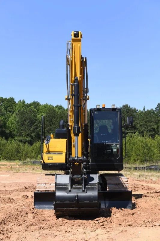 Sany SY135C crawler excavator, front view