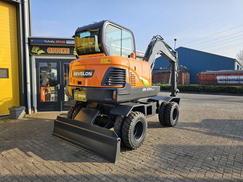 2024 Develon DX60WN ECO-1 wheel excavator rear view