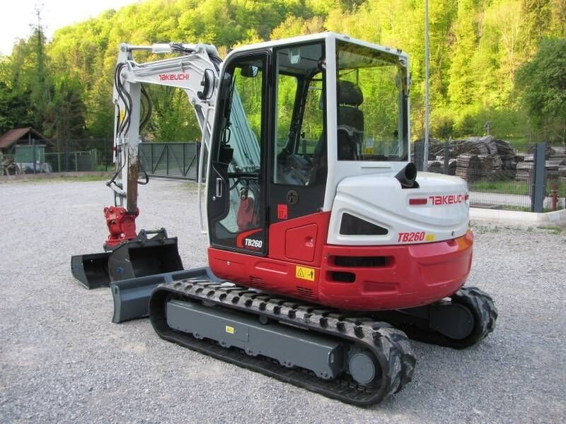 2020 Takeuchi TB260 mini excavator, three-quarter view 2020 Takeuchi TB260 mini excavator, three-quarter view