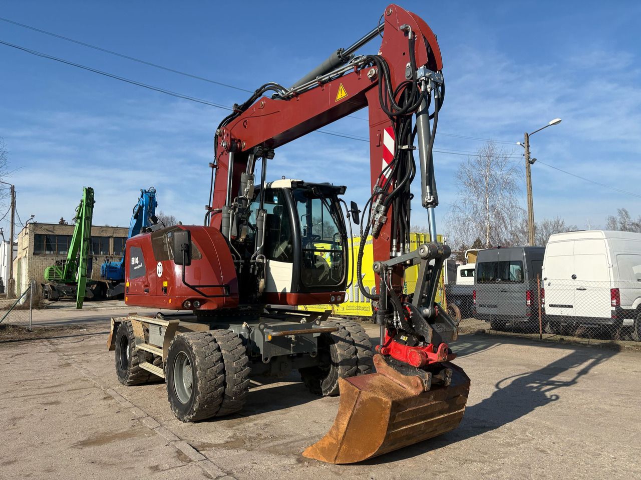 2018 Liebherr A914 Compact wheel excavator, front three-quarter view 2018 Liebherr A914 Compact wheel excavator, front three-quarter view
