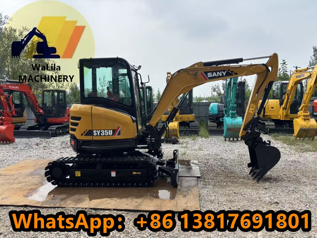 2024 Sany SY35U mini excavator, side profile view 2024 Sany SY35U mini excavator, side profile view