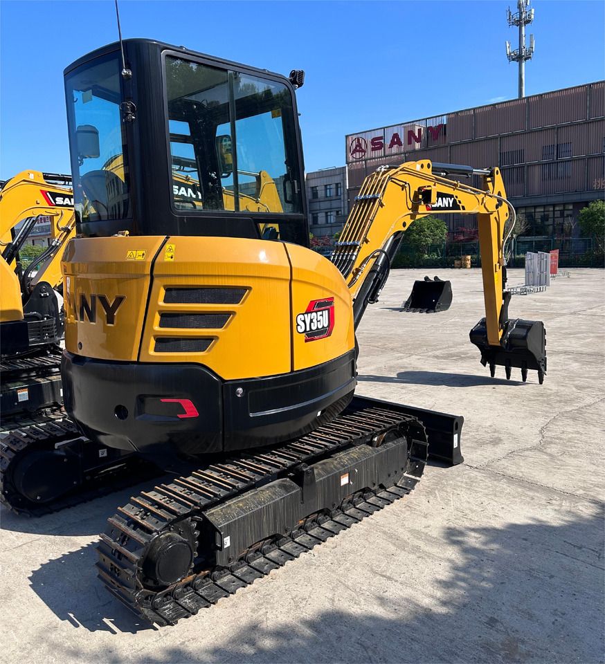 2024 Sany SY35U mini excavator, rear three-quarter view 2024 Sany SY35U mini excavator, rear three-quarter view