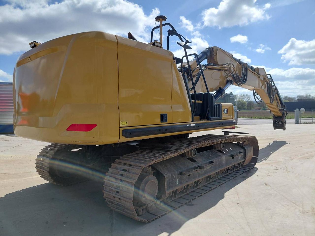 2023 Caterpillar 330 crawler excavator, rear three-quarter view 2023 Caterpillar 330 crawler excavator, rear three-quarter view