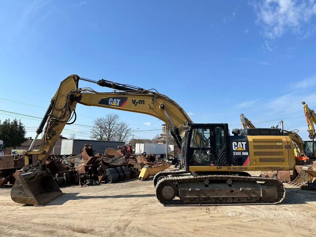 2014 Caterpillar 336E L crawler excavator, side profile view 2014 Caterpillar 336E L crawler excavator, side profile view