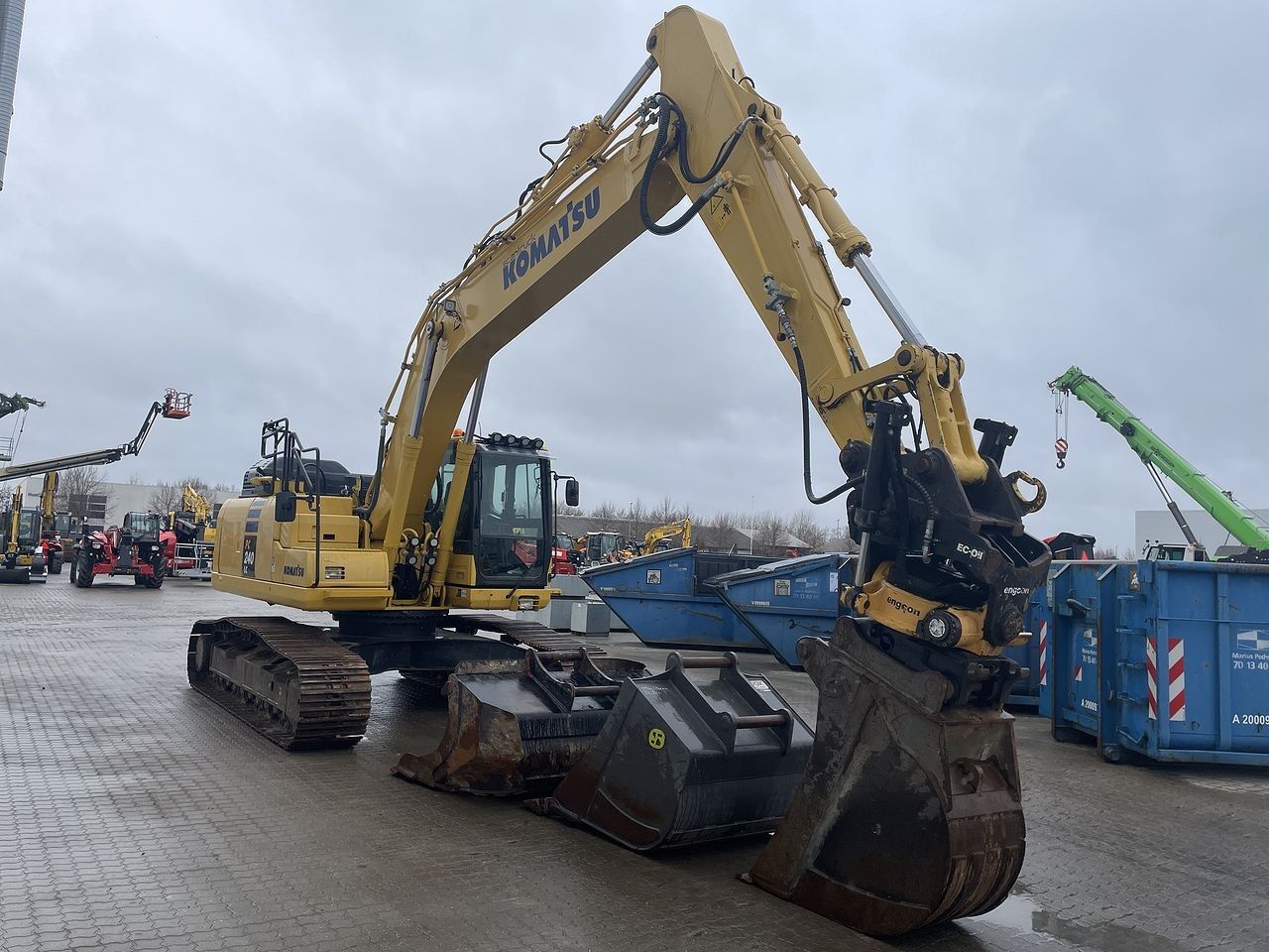 2019 Komatsu PC240LC-11 crawler excavator, front three-quarter view
