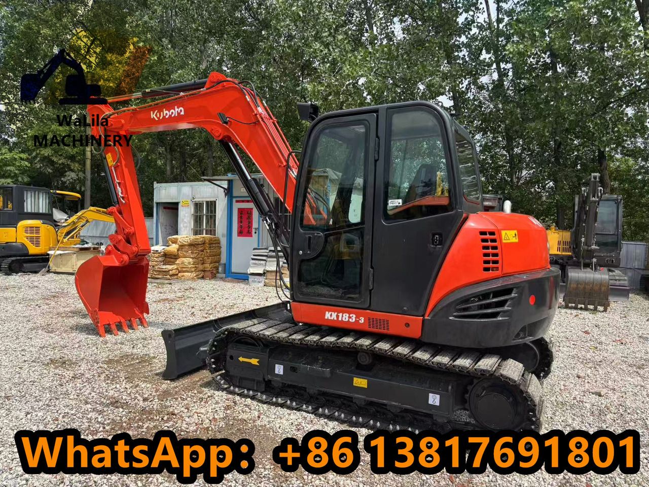 2023 Kubota KX183-3 mini excavator, side profile view 2023 Kubota KX183-3 mini excavator, side profile view