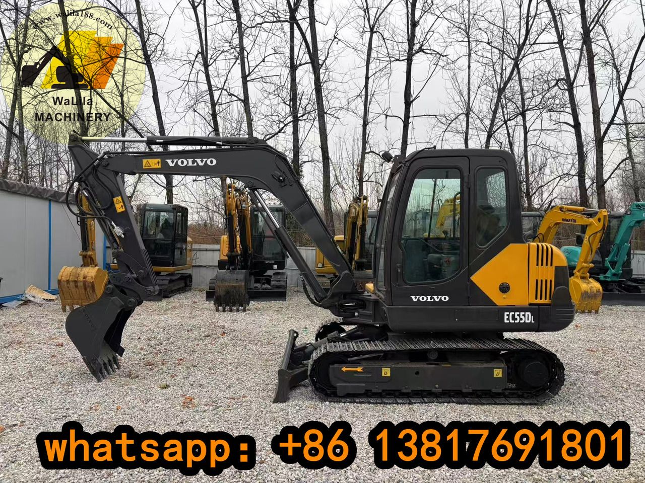 2022 Volvo EC55D mini excavator, side profile view 2022 Volvo EC55D mini excavator, side profile view