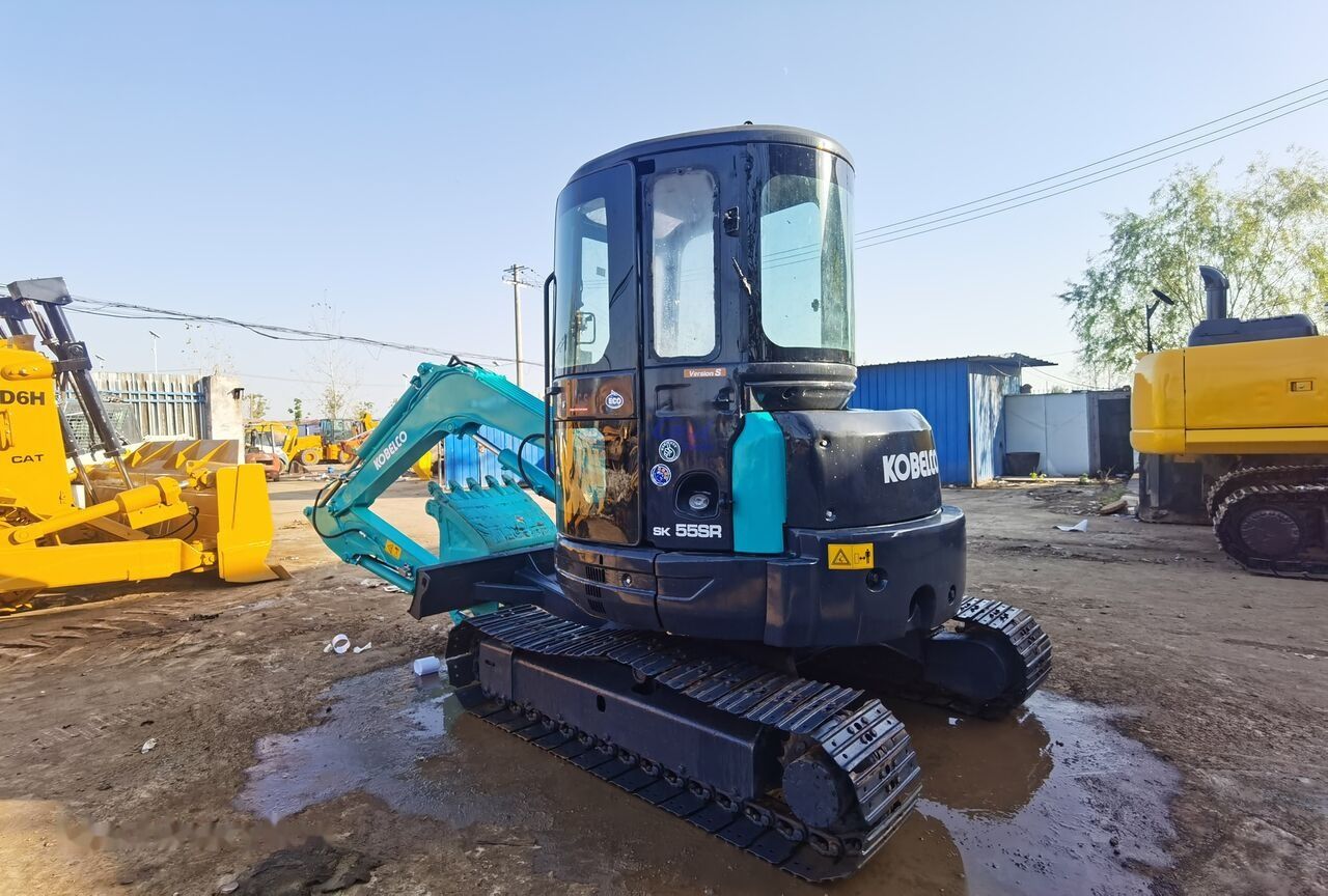 2019 Kobelco SK55SR mini excavator, rear three-quarter view 2019 Kobelco SK55SR mini excavator, rear three-quarter view