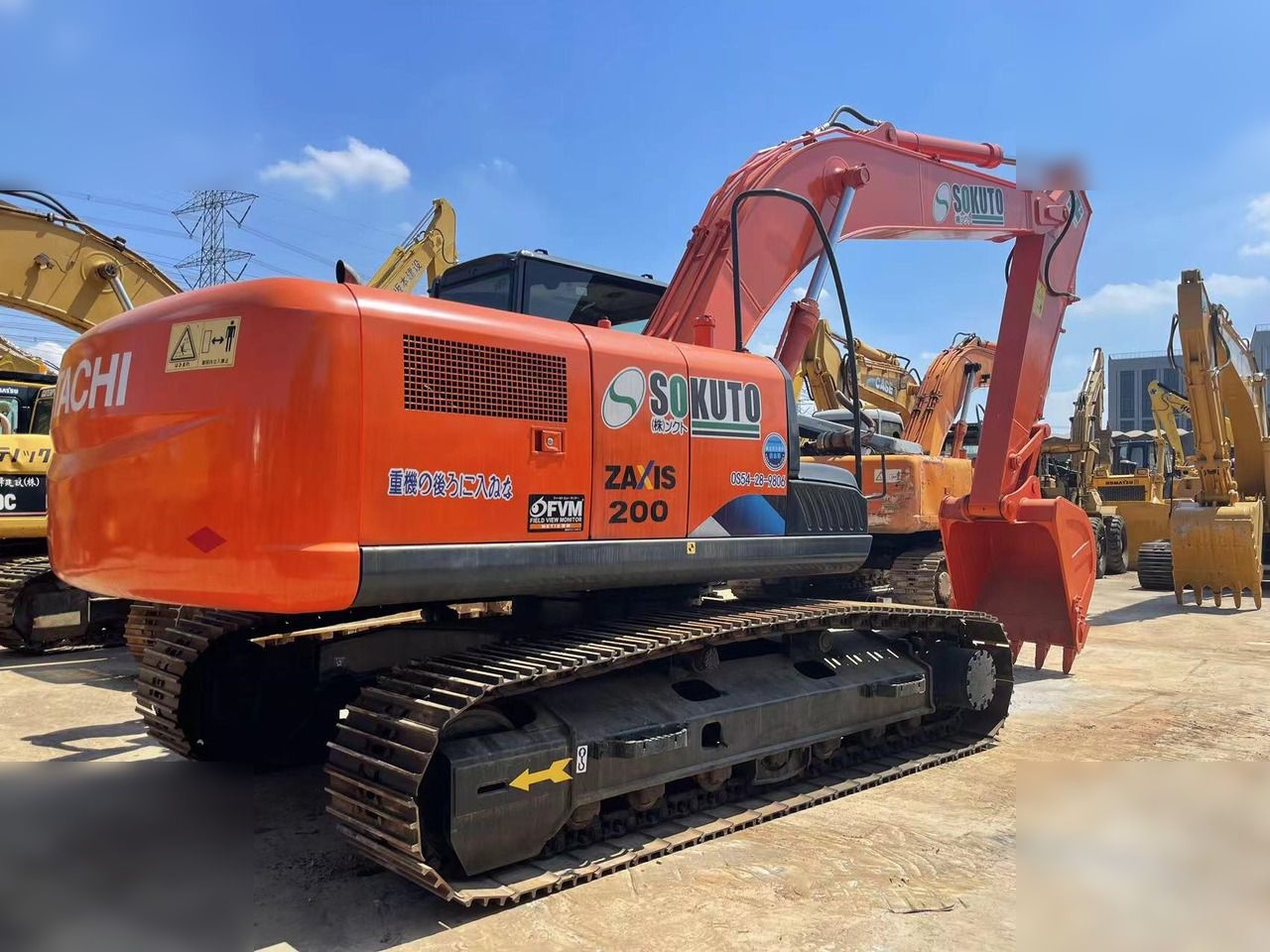 2020 Hitachi ZAXIS 200 crawler excavator, rear three-quarter view 2020 Hitachi ZAXIS 200 crawler excavator, rear three-quarter view