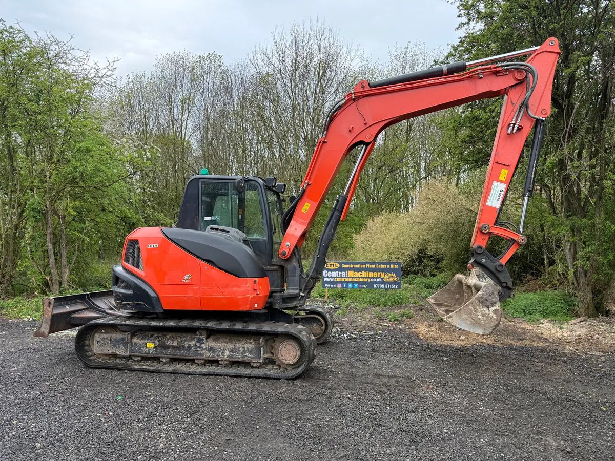 2019 Kubota KX080-4 crawler excavator, side profile view 2019 Kubota KX080-4 crawler excavator, side profile view